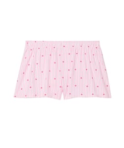 Striped jersey Shorts with heart patterns;