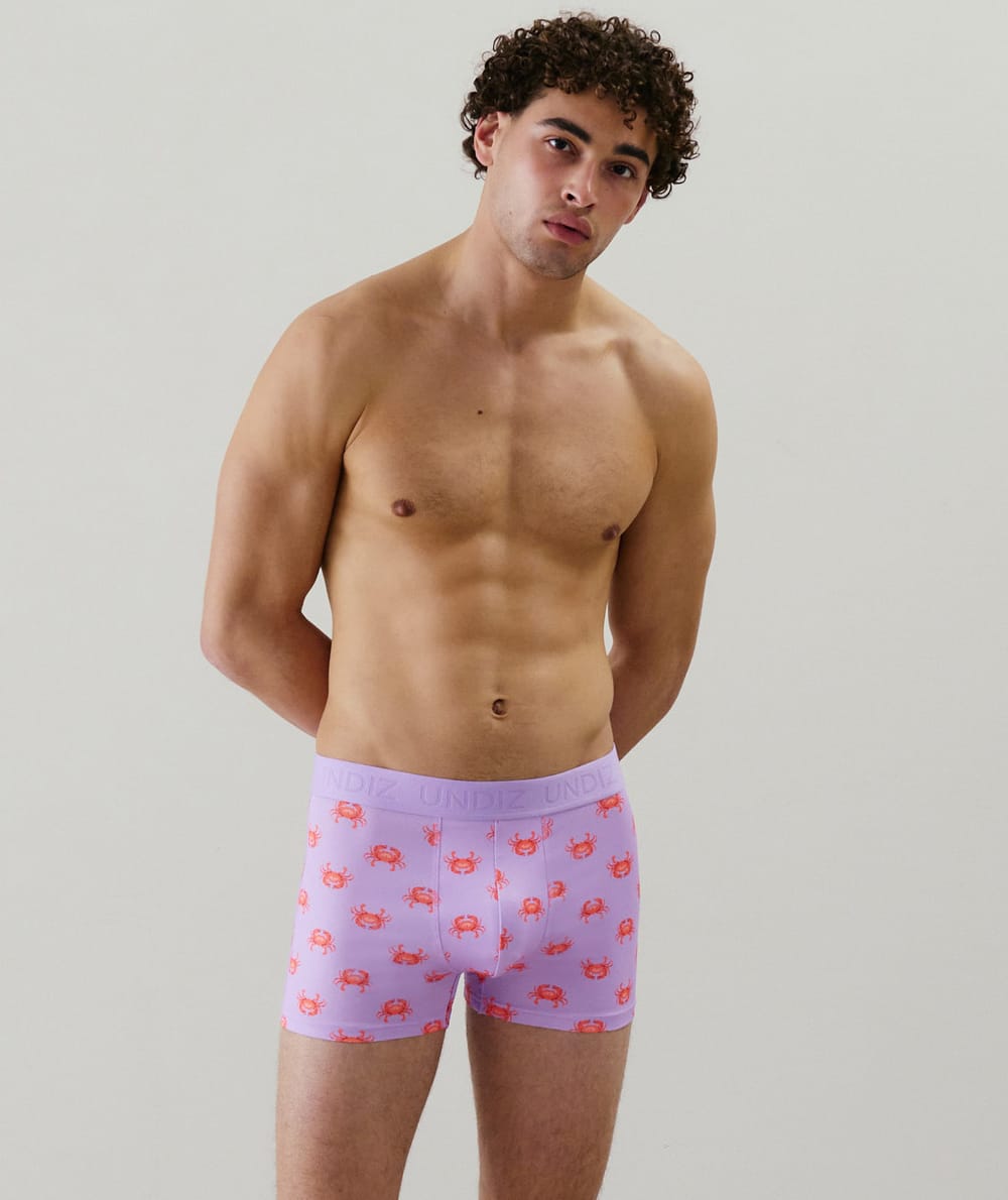Cotton boxer shorts with pattern;