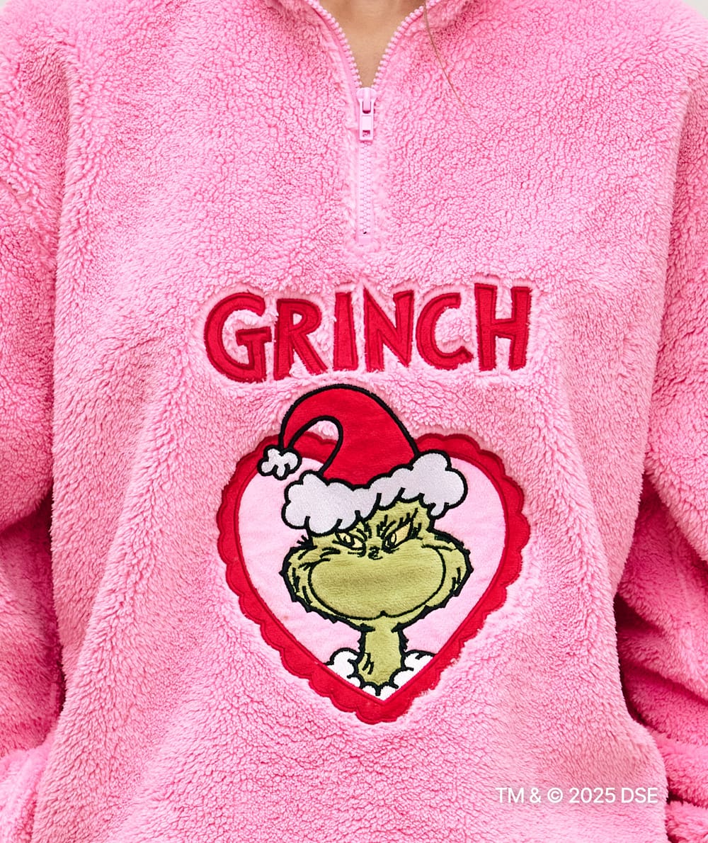 Sweatshirt sherpa Grinch;