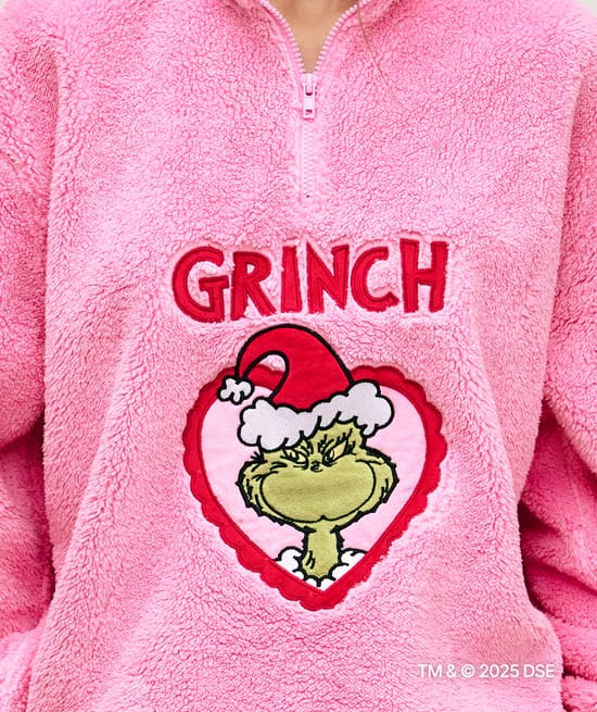 Sudadera sherpa Grinch;