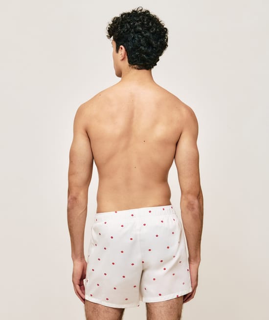 Patterned cotton boxers;