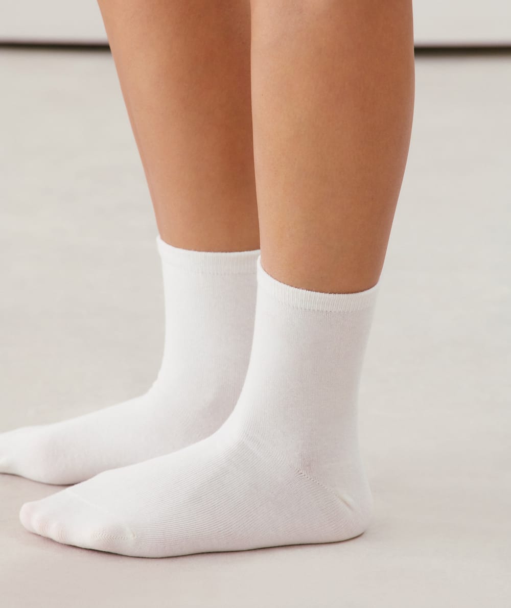 Pack of 3 pairs of patterned cotton socks;