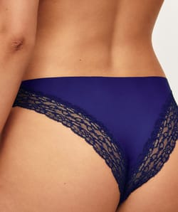 Microfiber and lace panties;