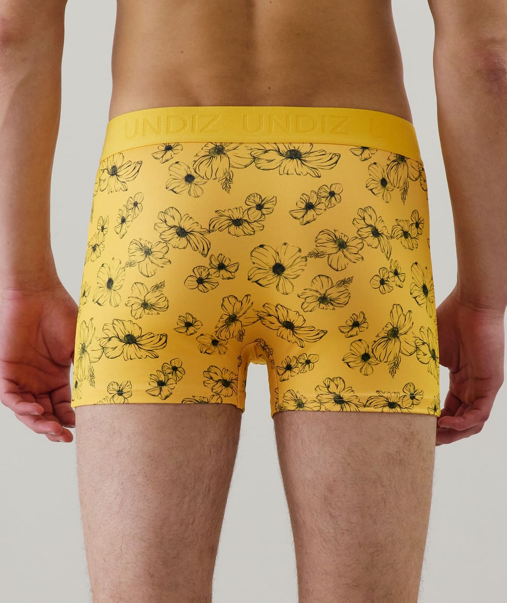 Patterned cotton boxer shorts;