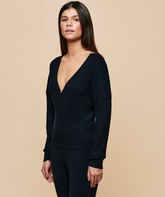 Cardigan en maille c&ocirc;tel&eacute;e;