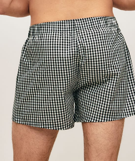 Geruite katoenboxers;