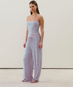 Striped trousers;