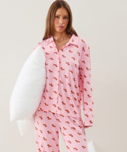 Dachshund print jersey pajama set;