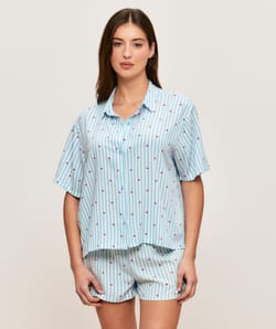 Heart print pyjama set;