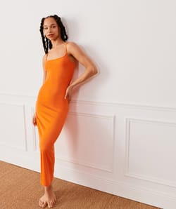 Robe longue en jersey;