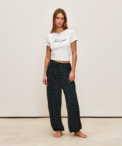 T-shirt with 'Just a Girl' embroidery in jersey;