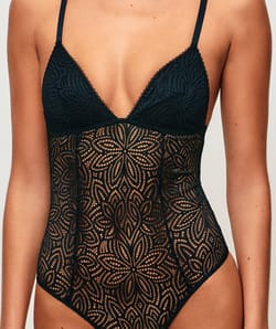 Body string in floral lace;