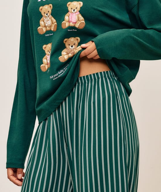 Ensemble t-shirt et pantalon motifs oursons;