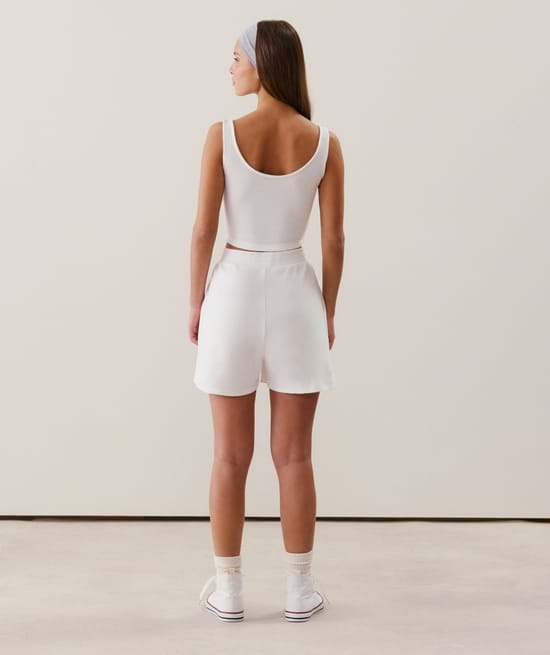 Top blanc cassé;