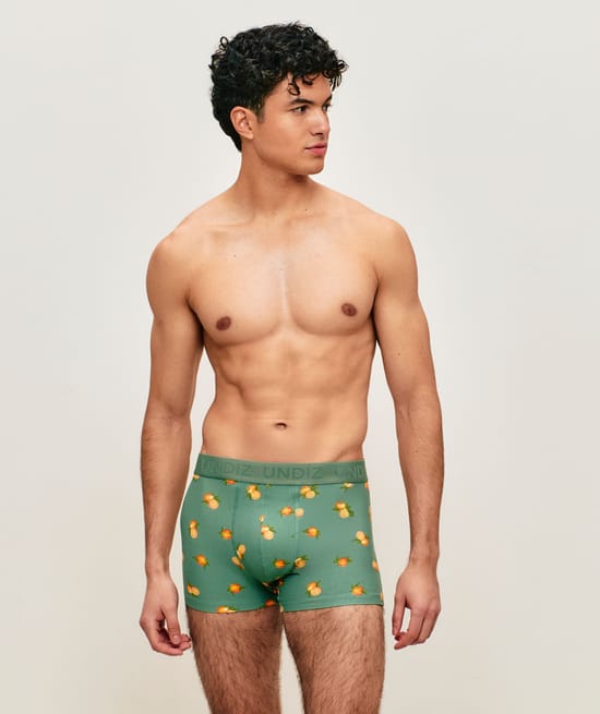 Boxer en coton motifs oranges;