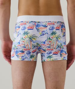 Cotton boxer shorts with pattern;