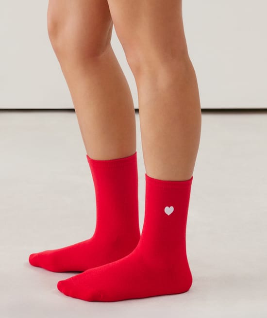 Pack of 3 pairs of patterned cotton socks;