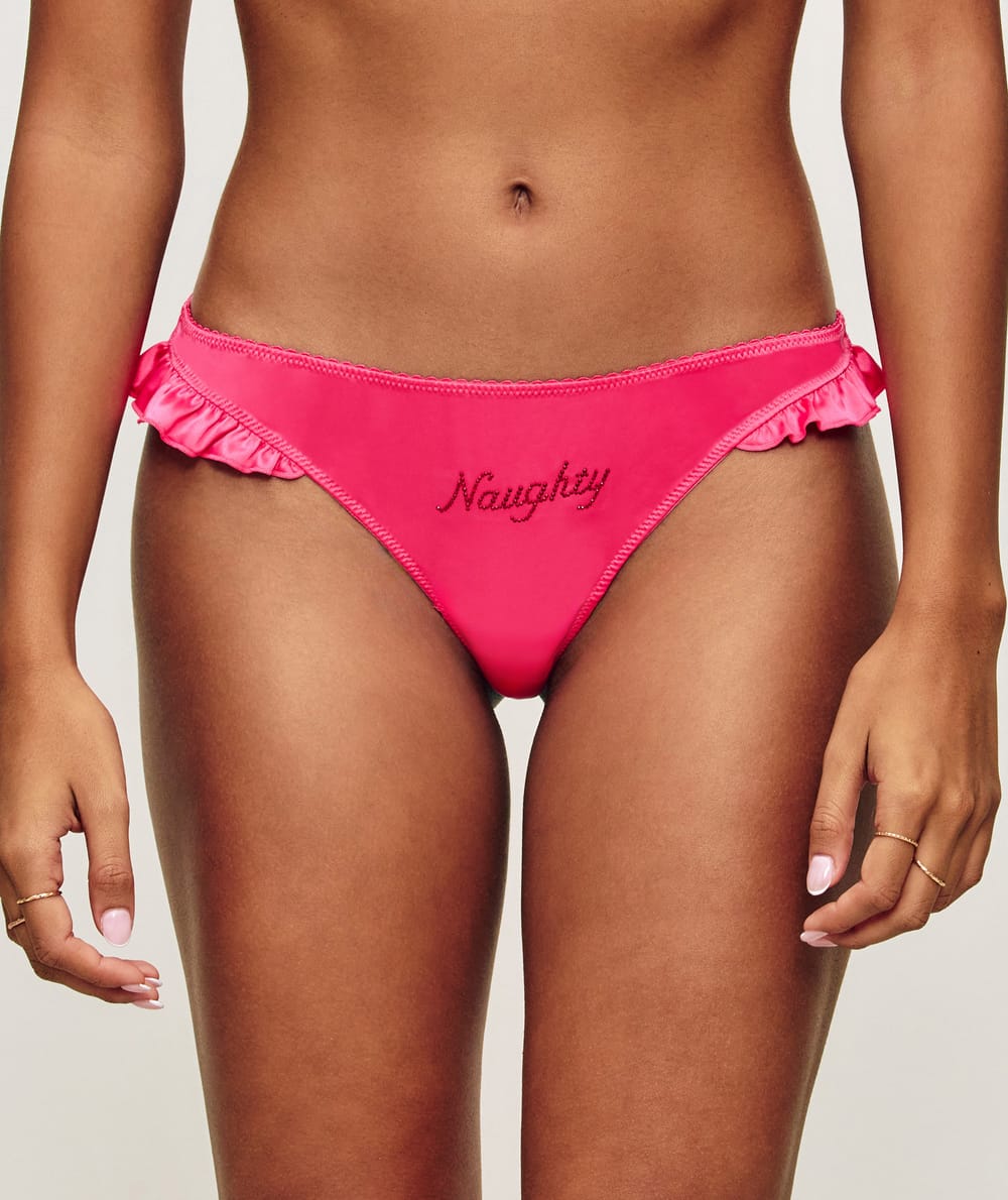 Satin string and sleep mask set;