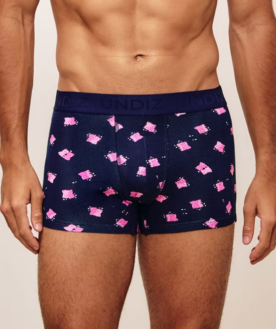 Cotton boxer with bear print;