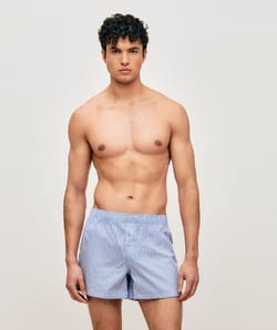 Gestreepte katoenen boxershorts;