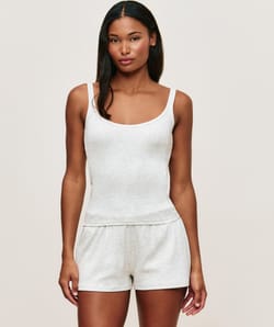 Ribbed jersey shorts;