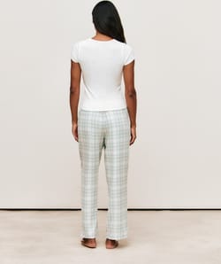 Checked jersey trousers;