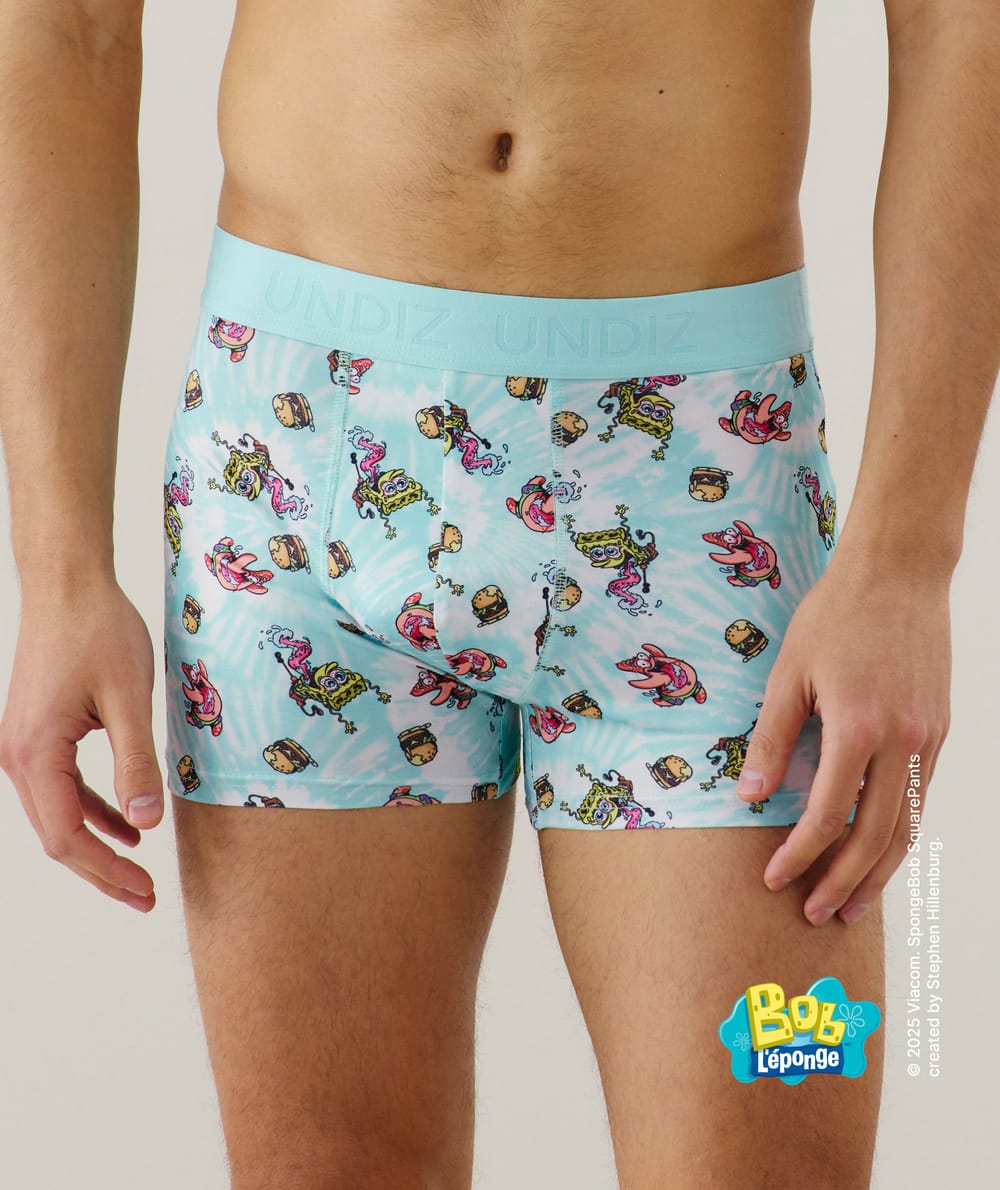 Boxer en microfibre à motifs;