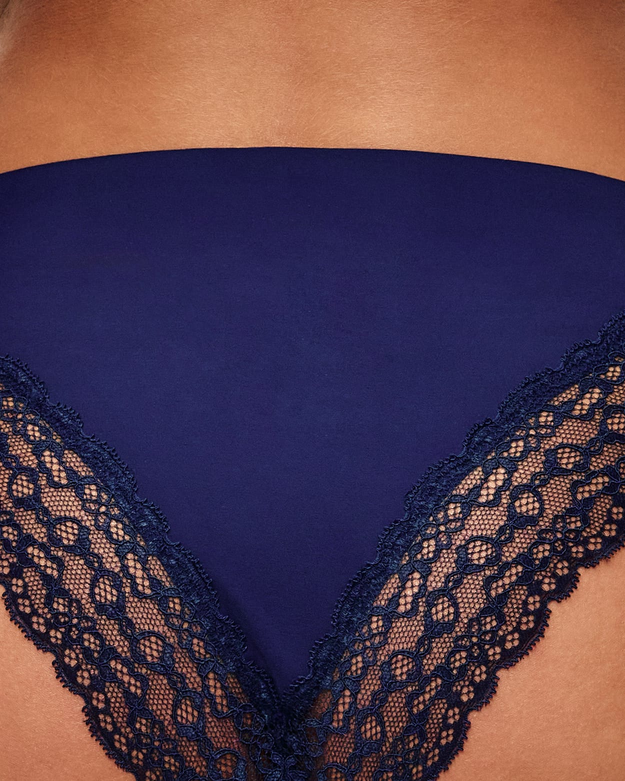 Microfibre and lace knickers;