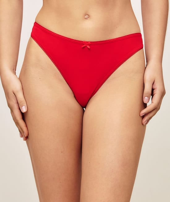 Tanga coton &agrave; message;