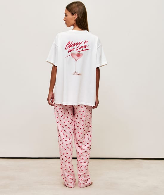 Cherry jersey trousers;