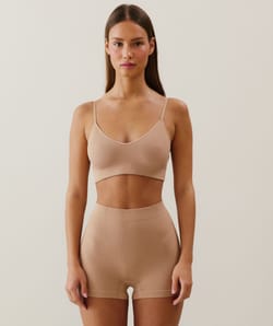 Seamless triangle bra;