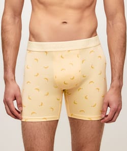 Boxer en coton avec imprim&eacute; bananes;
