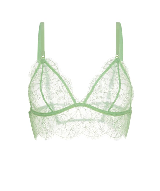Lace triangle bra;