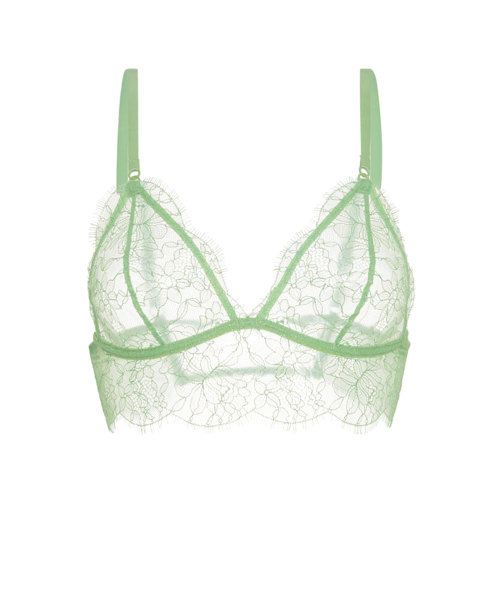 Soutien-gorge triangle en dentelle;