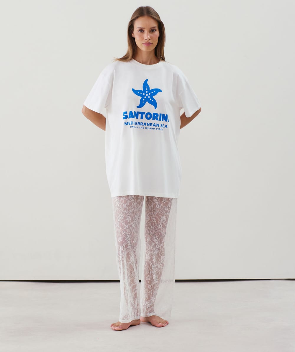 Pantalón de encaje;