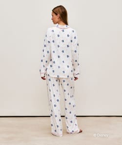 Stitch ribbed jersey pants;