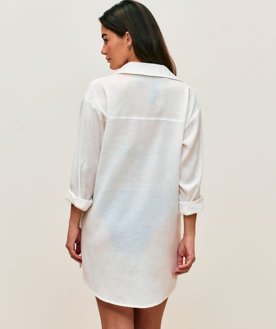 Chemise en lin m&eacute;lang&eacute; manches longues;