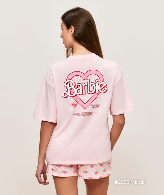 Oversized cotton Barbie T-shirt;