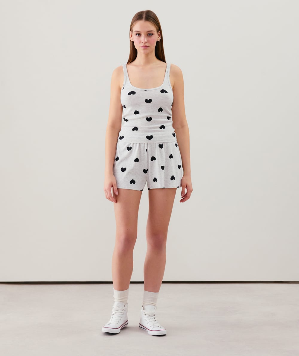 Débardeur en jersey côtelé;