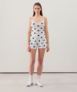 Débardeur en jersey côtelé;