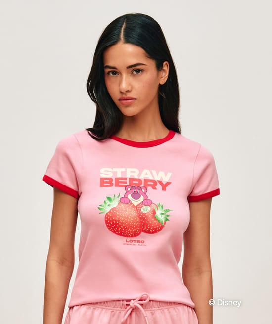 T-shirt Lotso en jersey avec motif fraise;