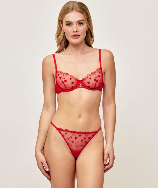 String mesh broderies c&oelig;urs;