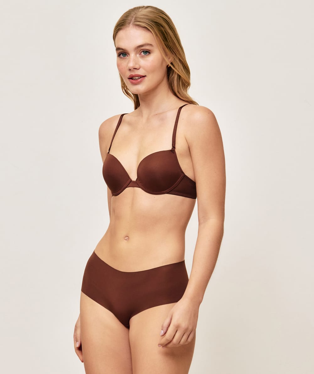 Microfibre push-up bra;