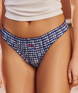 String en coton vichy avec broderie "Sweet";