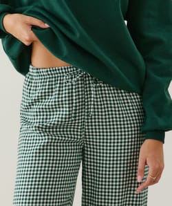 Ensemble sweatshirt molleton et pantalon flanelle;