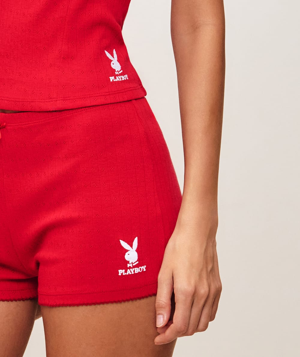 Camiseta sin mangas de algod&oacute;n con estampado de Playboy;