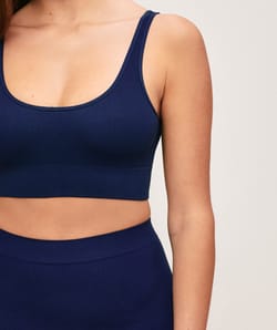 Ribbed seamless bralette;