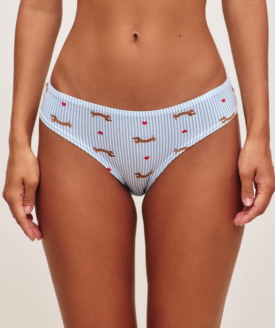 Set of 3 cotton patterned panties;