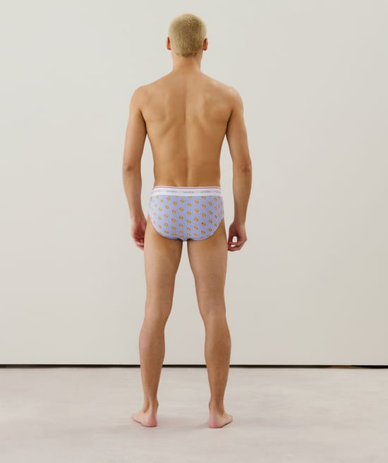 Slip de algodón estampado;