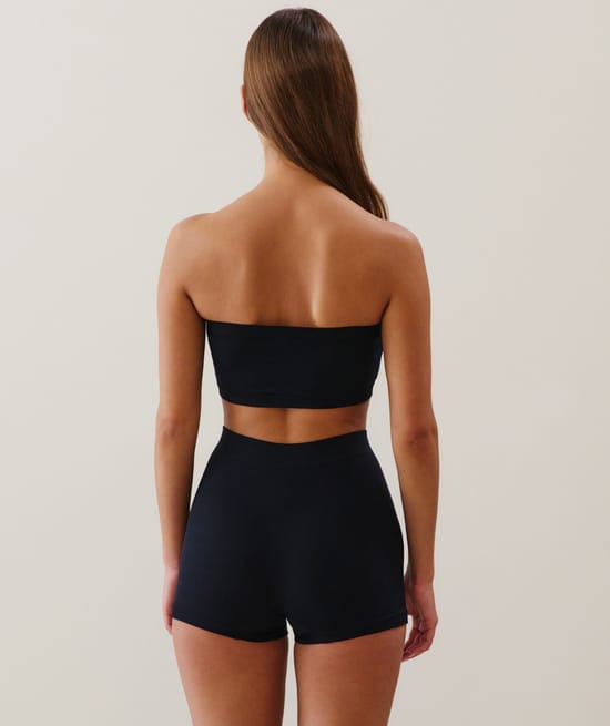 Elasticated bandeau with ruching;